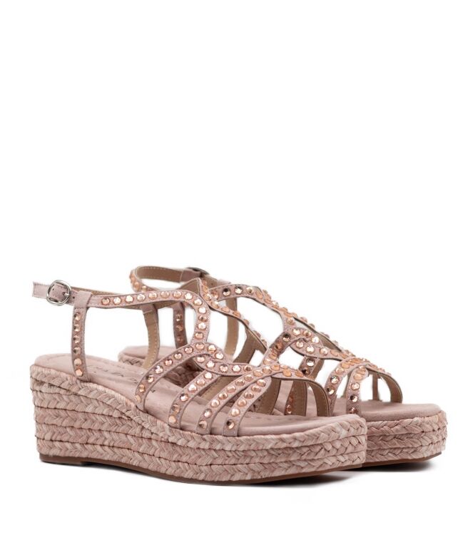 Alma en Pena Dames Platform Sandalen in Oud Roze online kopen 