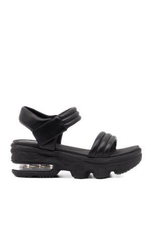 all black dames sandalen plateauzolen zwar