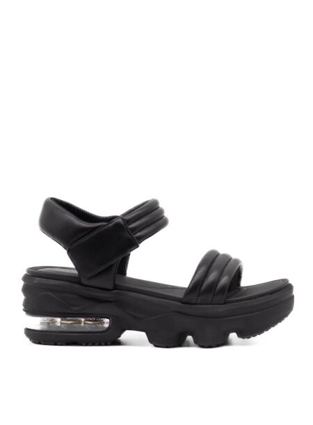 All black Dames sandalen plateauzolen zwar