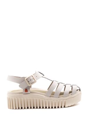 art Art Platform Sandals White for Women
