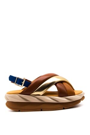 4CCCEES Accccees Platform Sandals Brown for Woman 