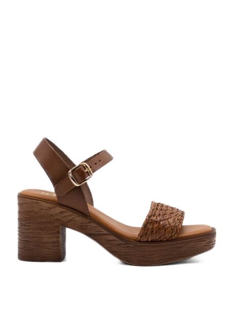 Btmr Dames sandalen op hak bruin
