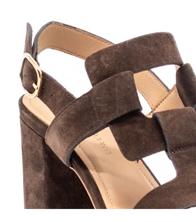 Rossano Bisconti  Dames Sandaal Op Hak Bruin 