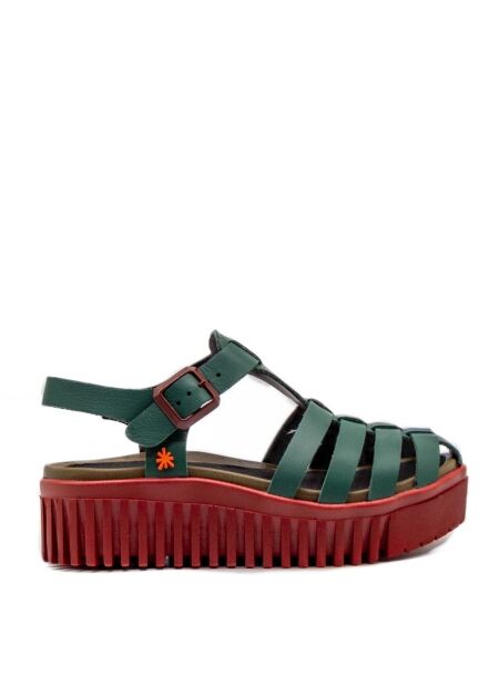 Art Dames sandalen plateau groen