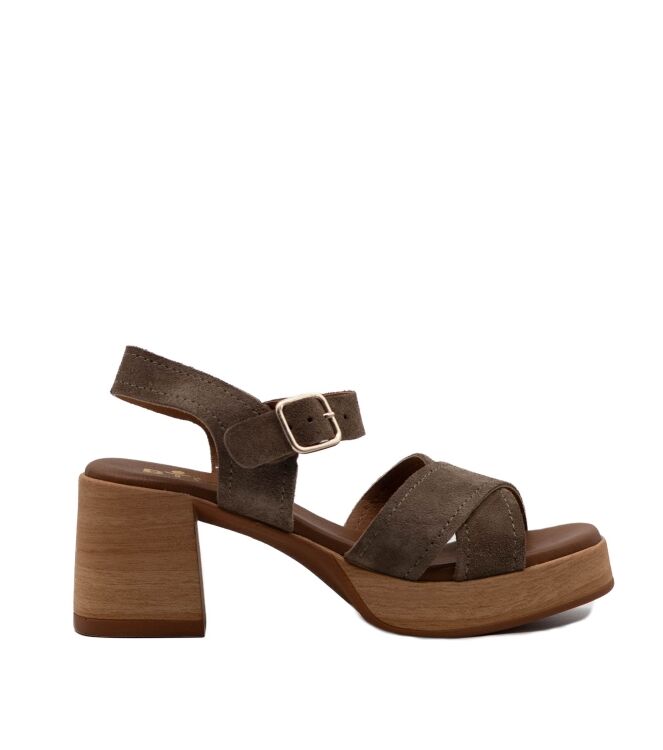 BTMR  Dames Sandalen Plateau Groen 