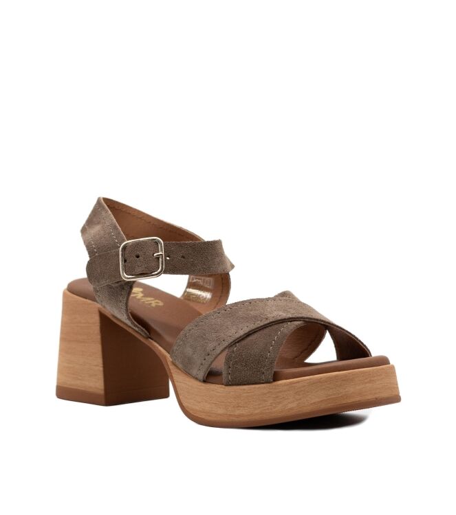 BTMR  Dames Sandalen Plateau Groen 