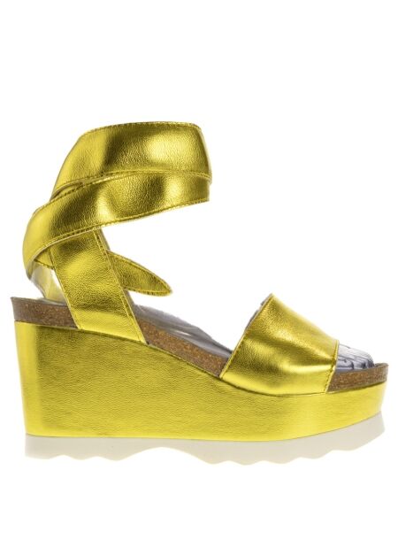 Genuins Dames sandalen sleehak geel