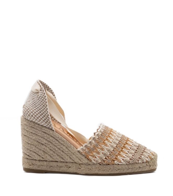 Kanna Dames Sandalen Sleehak in Naturel online kopen 