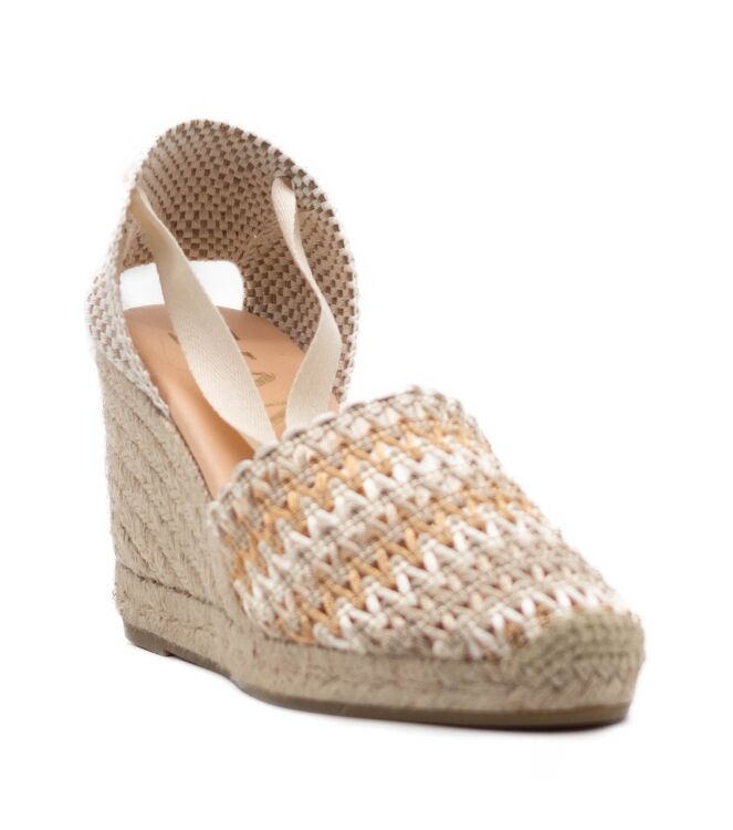 Kanna Dames Sandalen Sleehak in Naturel online kopen 