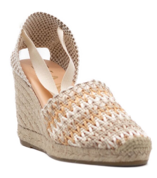 Kanna Dames Sandalen Sleehak in Naturel online kopen 