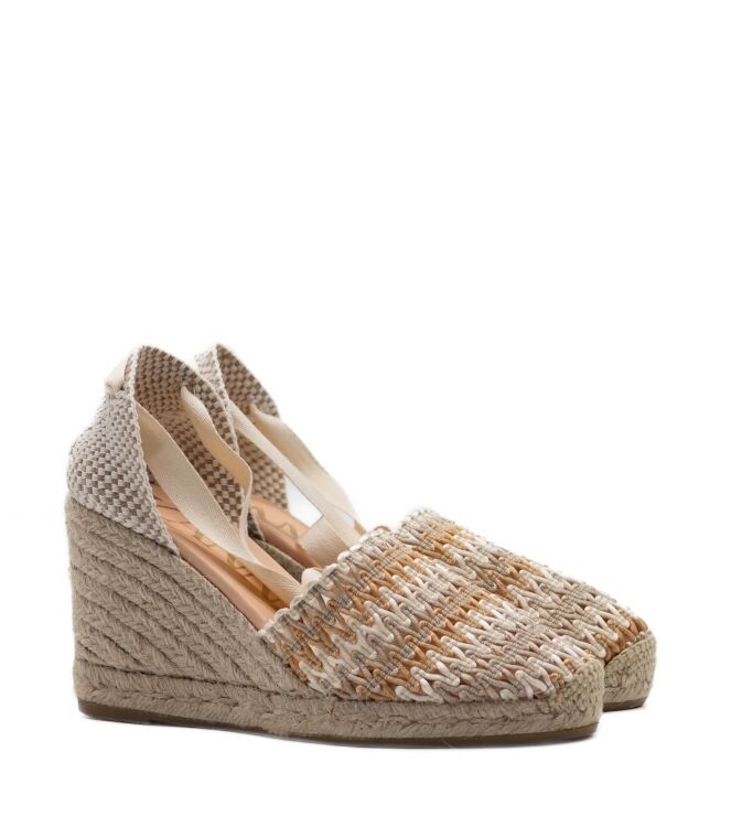 Kanna Dames Sandalen Sleehak in Naturel online kopen 