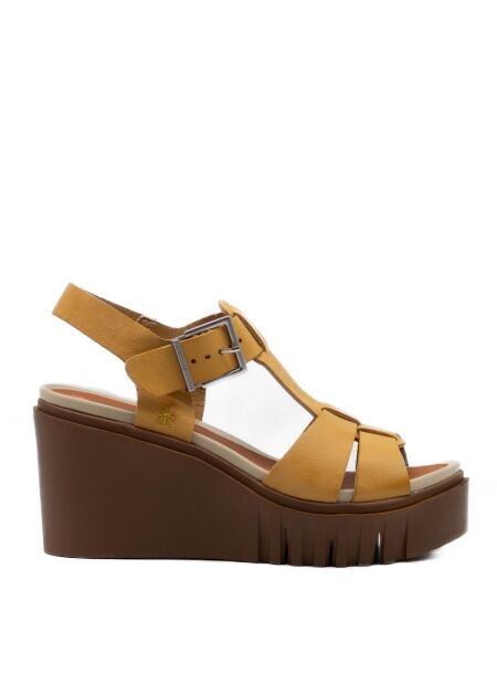 Art Dames sandalen sleehakken geel