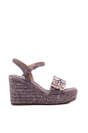 Alma en Pena dames sandalen sleehak paars