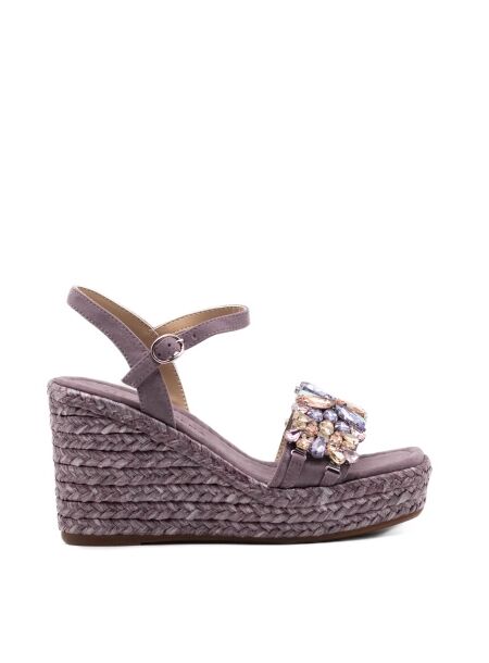Alma en pena Dames sandalen sleehak paars