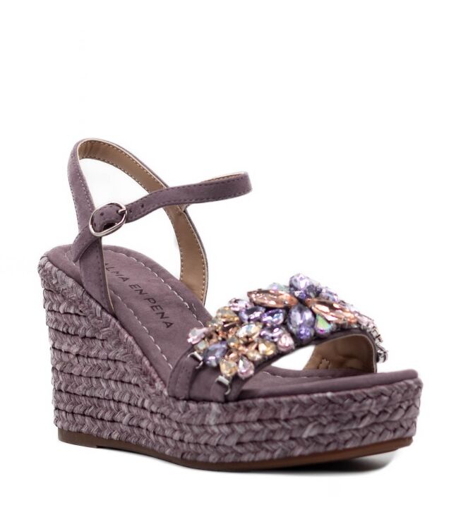 Alma en Pena Dames Sandalen Sleehak in Paars online kopen 