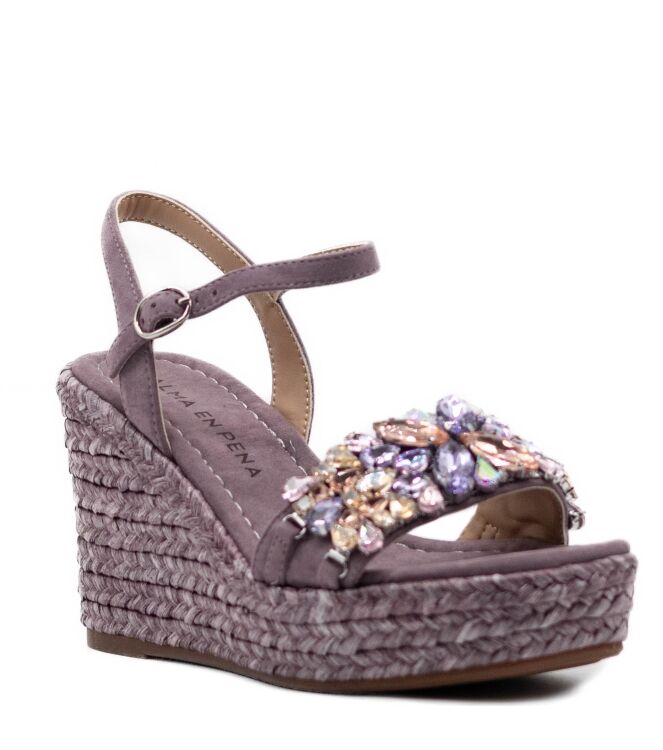 Alma en Pena Dames Sandalen Sleehak in Paars online kopen 