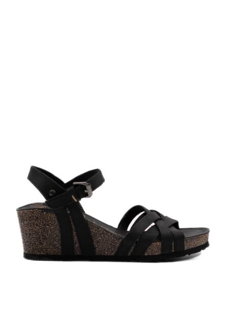 Panama jack Dames sandalen op sleehak zwart