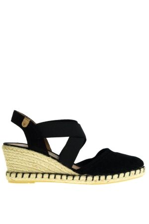 verbenas Verbenas Wedge Sandals Black for Women
