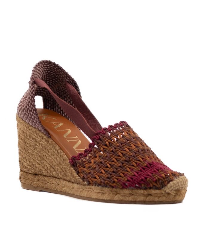 Kanna Dames Sandalen Sleehak in Bordeau Rood online kopen 