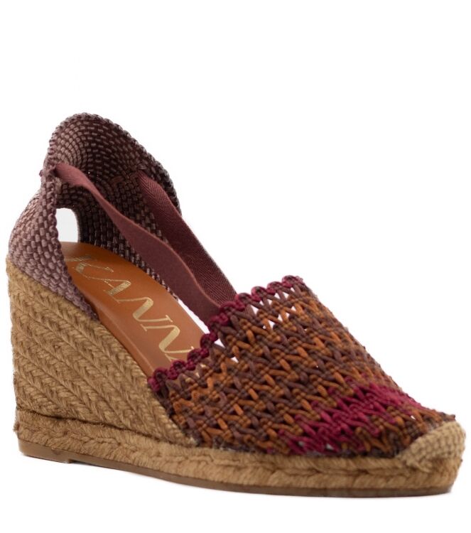 Kanna Dames Sandalen Sleehak in Bordeau Rood online kopen 