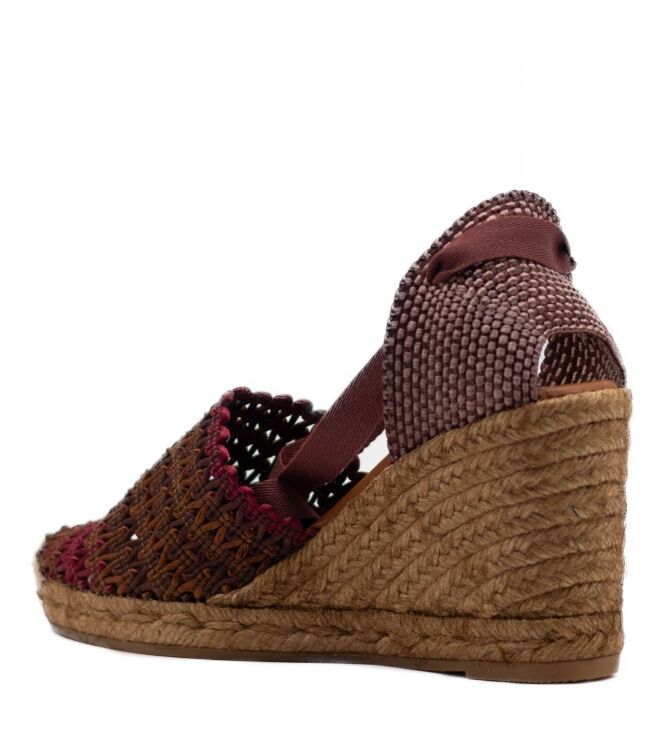 Kanna Dames Sandalen Sleehak in Bordeau Rood online kopen 