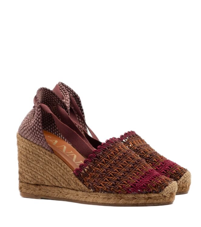 Kanna Dames Sandalen Sleehak in Bordeau Rood online kopen 