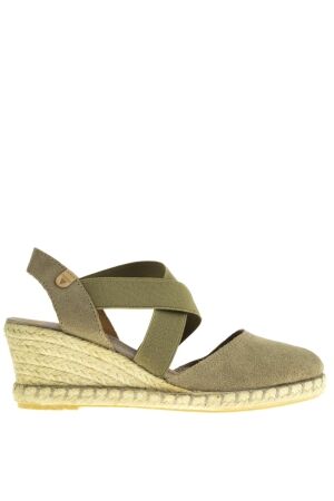 Verbenas dames sandalen sleehak grijs