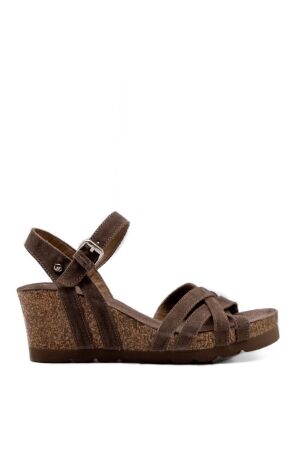 Panama Jack dames sandalen sleehak grijs