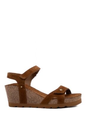 Panama Jack dames sandalen sleehakken bruin