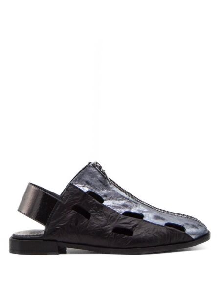 Papucei Papucei Sandal Black/Silver with zip for Women 