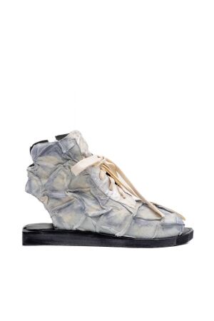 Papucei dames sandalen wit combi