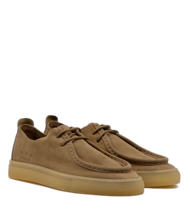 Copenhagen Studios Copenhagen Studios dames veterschoen naturel Sand Suede Copenhagen Studios Veterschoenen in Naturel online kopen.