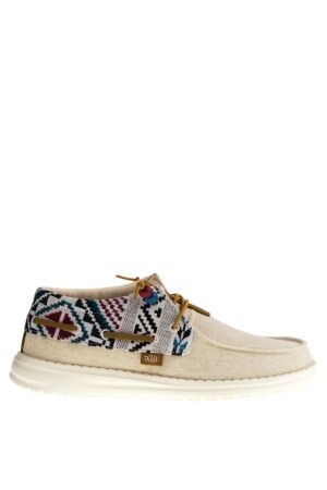 HeyDude dames veterschoenen beige
