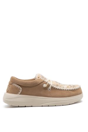 HeyDude dames veterschoenen beige