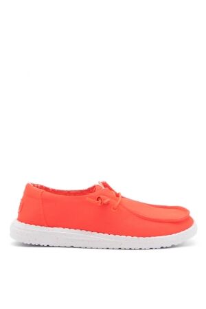 HeyDude dames veterschoenen neon oranje