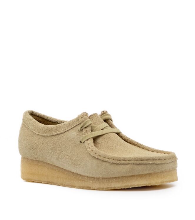 Clarks Originals Clarks Originals dames veterschoenen beige Maple Suede Clarks Original Dames Lage Veterschoenen in Beige online kopen