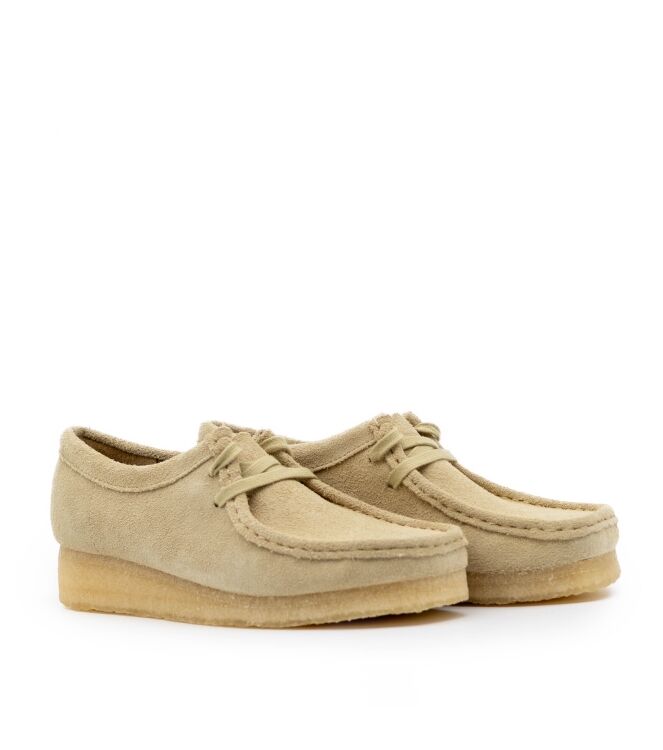 Clarks Originals Clarks Originals dames veterschoenen beige Maple Suede Clarks Original Dames Lage Veterschoenen in Beige online kopen