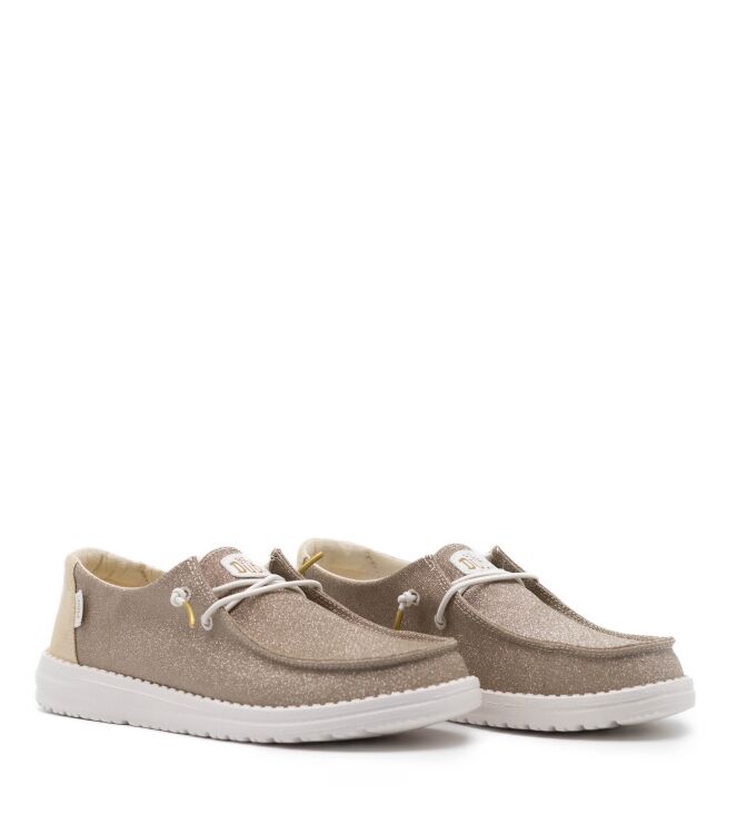 HeyDude  Dames Veterschoen Rubberzool Gou 