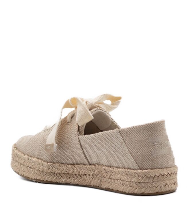 Toms Dames Lage Veterschoenen in Champagne Metallic Goud online kopen