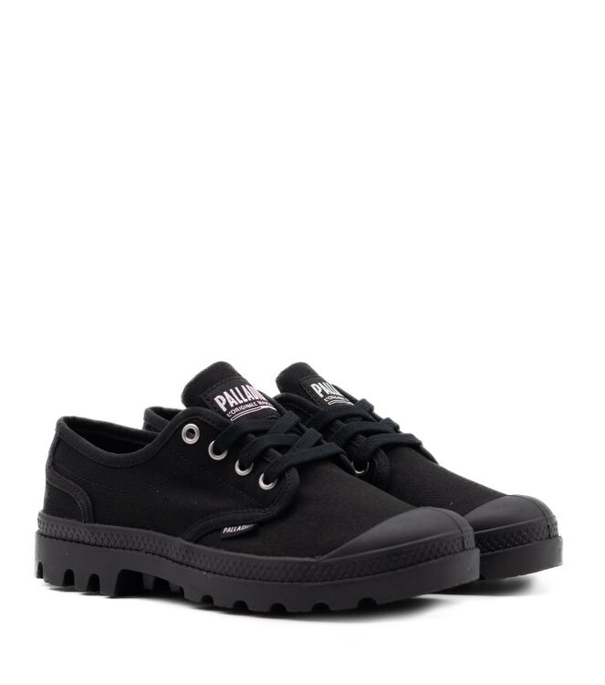 Palladium Palladium dames veterschoen rubberzool zwa Black Palladium Dames Lage Veterschoenen in Zwart online kopen