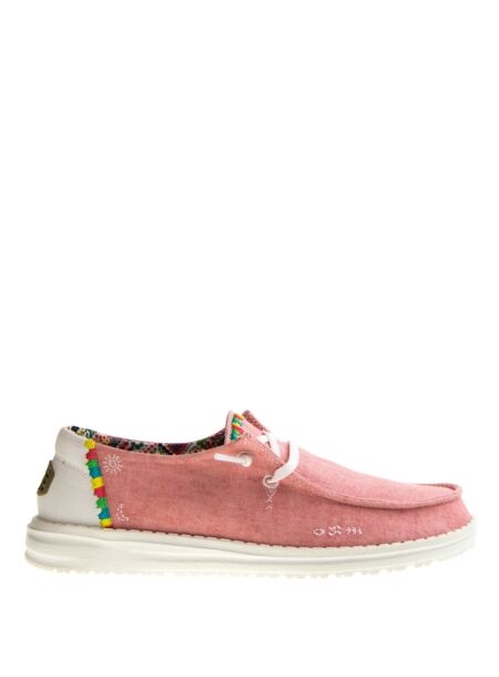 Heydude Dames veterschoenen roze
