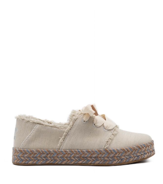 Toms Dames Lage Veterschoenen in Gebroken Wit online kopen