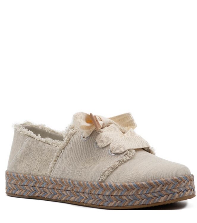 Toms Dames Lage Veterschoenen in Gebroken Wit online kopen