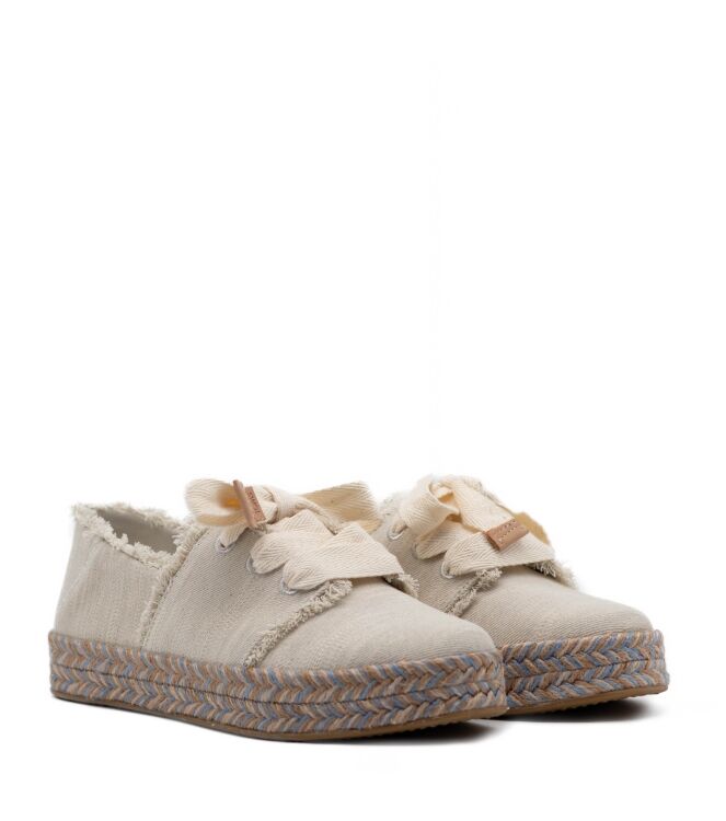 Toms Dames Lage Veterschoenen in Gebroken Wit online kopen