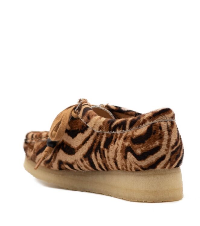 Clarks Original Dames Lage Veterschoenen in Bruin Tijger online kopen