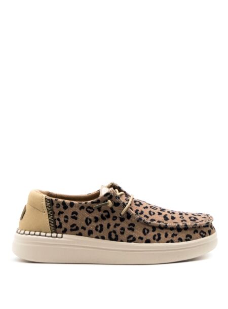 Heydude Dames veterschoenen panter print