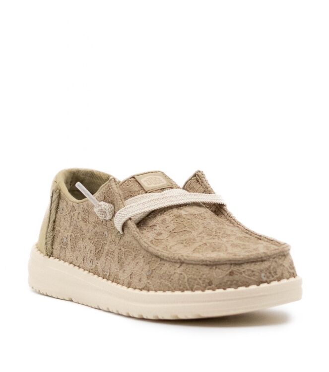 HeyDude HeyDude dames veterschoenen rubberzolen Olive Grey HeyDude Dames Veterschoenen Rubberzolen