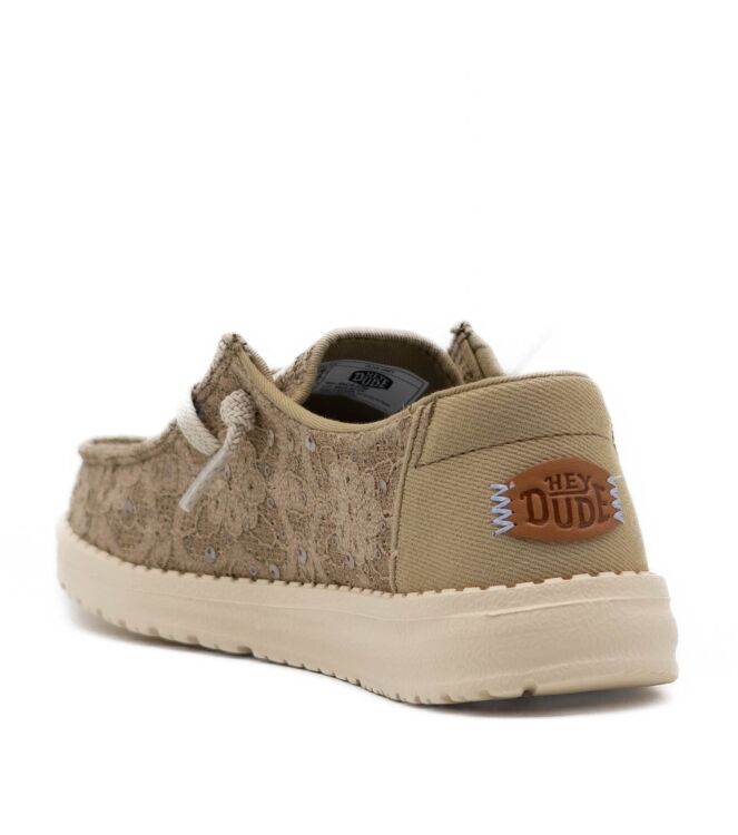 HeyDude HeyDude dames veterschoenen rubberzolen Olive Grey HeyDude Dames Veterschoenen Rubberzolen