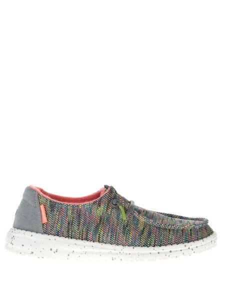 Heydude Dames veterschoenen multi roze