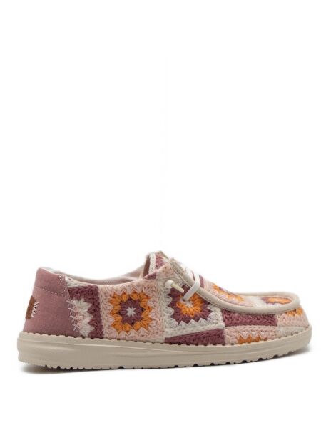 Heydude Dames veterschoenen roze multi